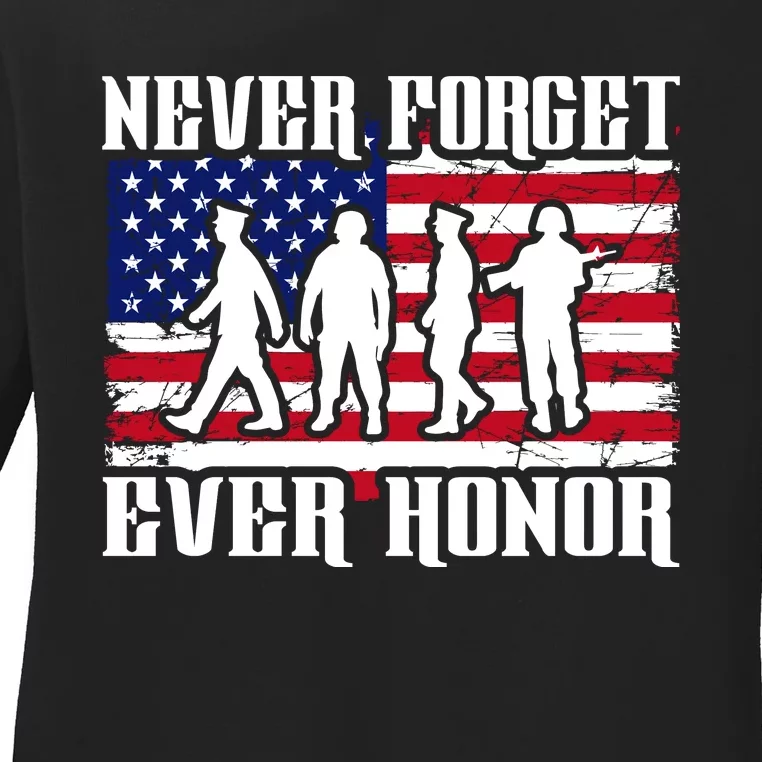 Happy Memorial Day Ladies Long Sleeve Shirt