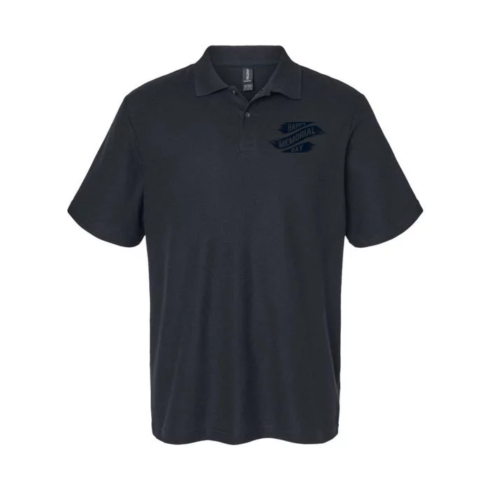 Happy Memorial Day Softstyle Adult Sport Polo