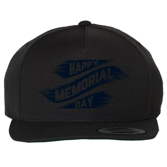 Happy Memorial Day Wool Snapback Cap