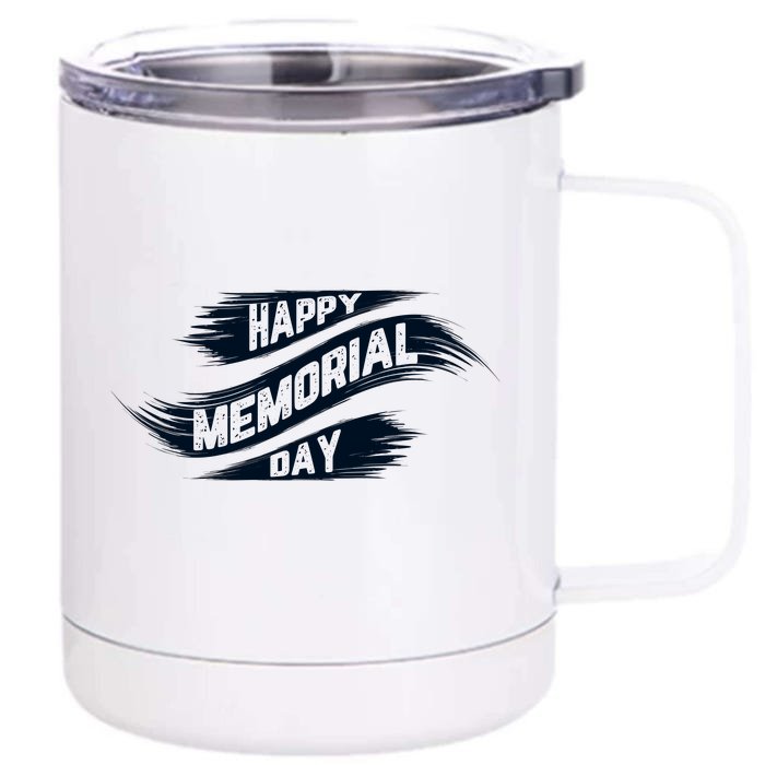 Happy Memorial Day Front & Back 12oz Stainless Steel Tumbler Cup