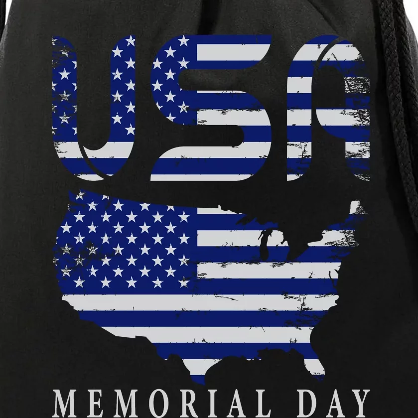 Happy Memorial Day Drawstring Bag