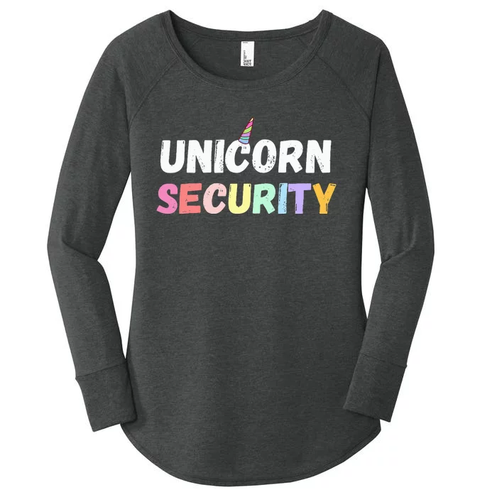 Halloween Mother Daughter Costume Unicorn Security Dad Mom Women's Perfect Tri Tunic Long Sleeve Shirt