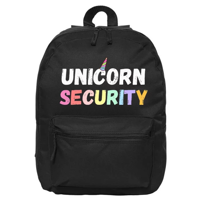 Halloween Mother Daughter Costume Unicorn Security Dad Mom 16 in Basic Backpack