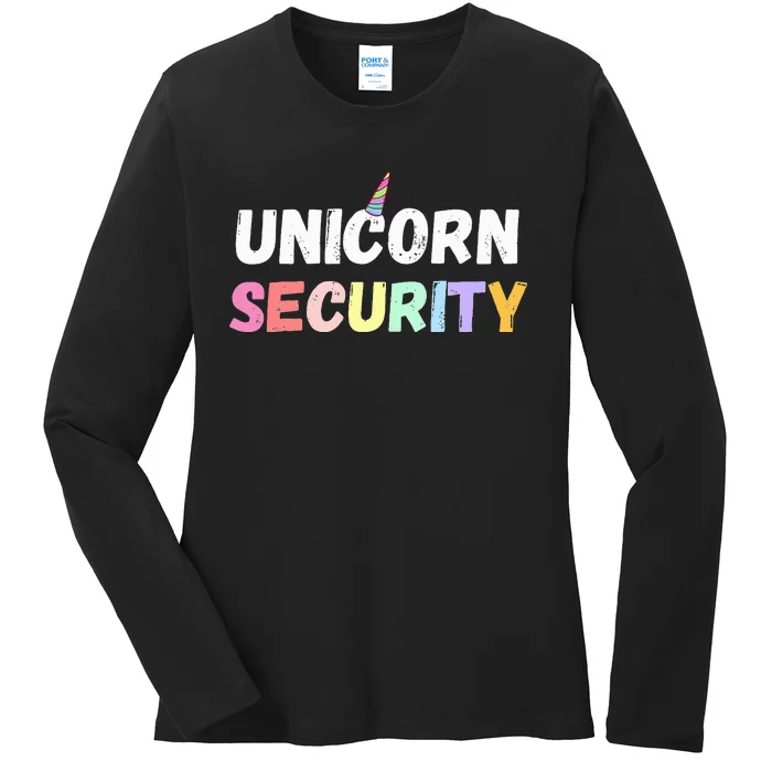 Halloween Mother Daughter Costume Unicorn Security Dad Mom Ladies Long Sleeve Shirt