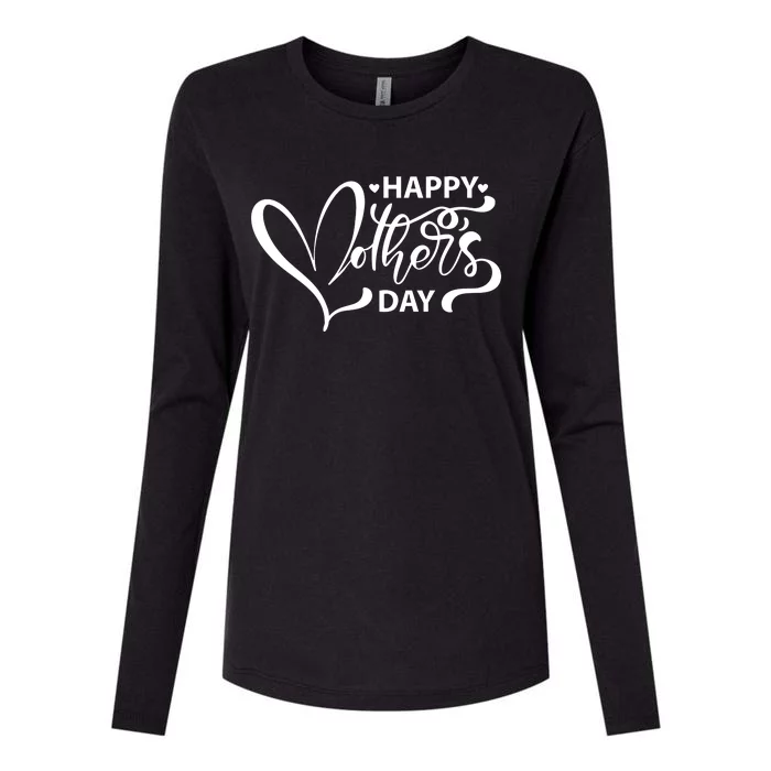 Happy Mothers Day Heart Cute Gift Womens Cotton Relaxed Long Sleeve T-Shirt