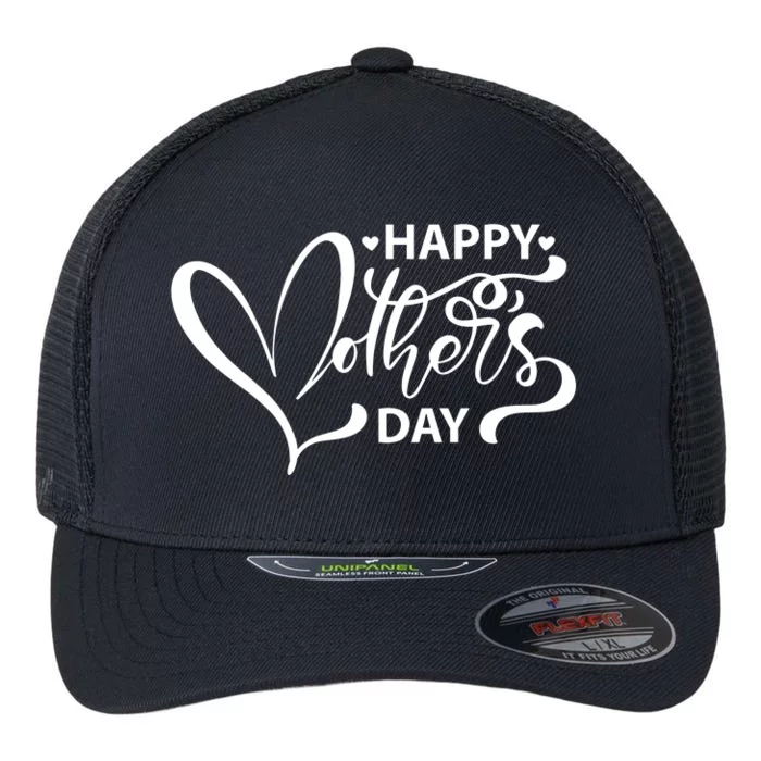 Happy Mothers Day Heart Cute Gift Flexfit Unipanel Trucker Cap