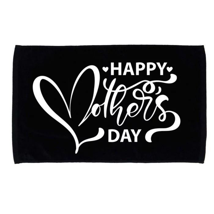 Happy Mothers Day Heart Cute Gift Microfiber Hand Towel