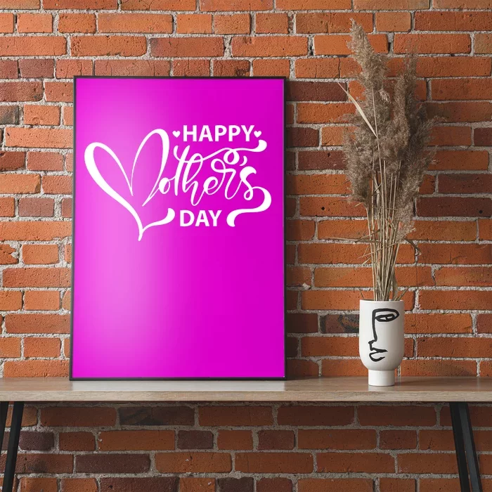 Happy Mothers Day Heart Cute Gift Poster