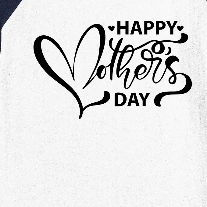 Happy Mothers Day Heart Cute Gift Baseball Sleeve Shirt