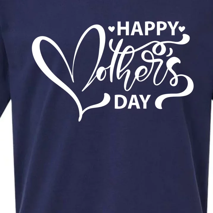 Happy Mothers Day Heart Cute Gift Sueded Cloud Jersey T-Shirt