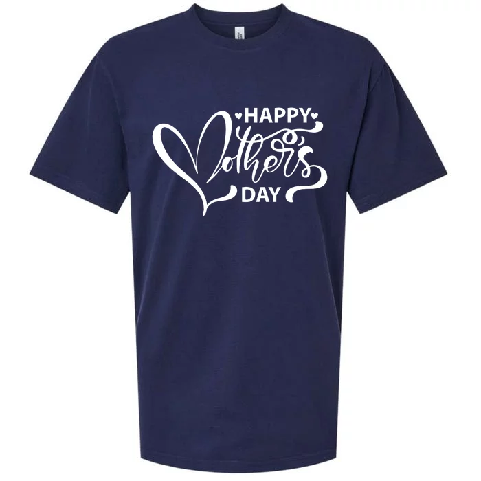 Happy Mothers Day Heart Cute Gift Sueded Cloud Jersey T-Shirt