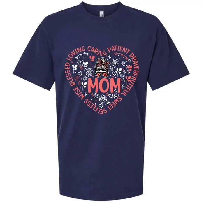 Happy Mother's Day Design Description Of Moms Love Cute Gift Sueded Cloud Jersey T-Shirt