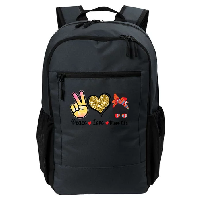 Happy Mother's Day Peace Love Moms Life Funny Gift Daily Commute Backpack