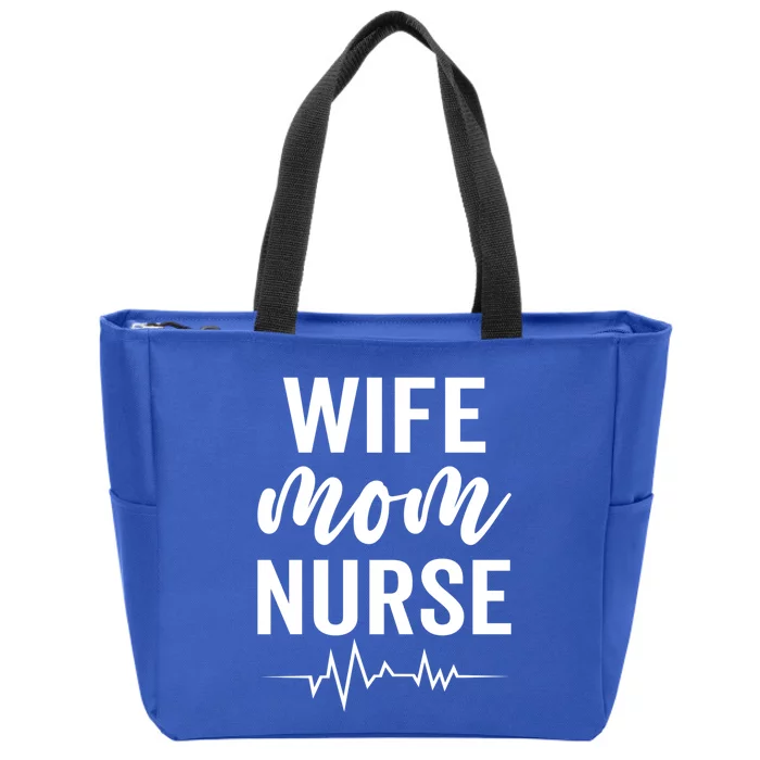 Happy Mothers Day Wife Mom Nurse Rn Lpn Nurses Mom Funny Gift Zip Tote Bag