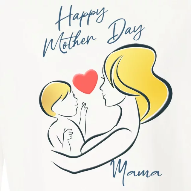 Happy Mothers Day Gif Cropped Pullover Crew