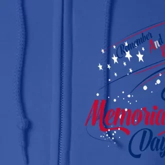 Happy Memorial Day Remember And Honor Soldiers Cute Gift Full Zip Hoodie