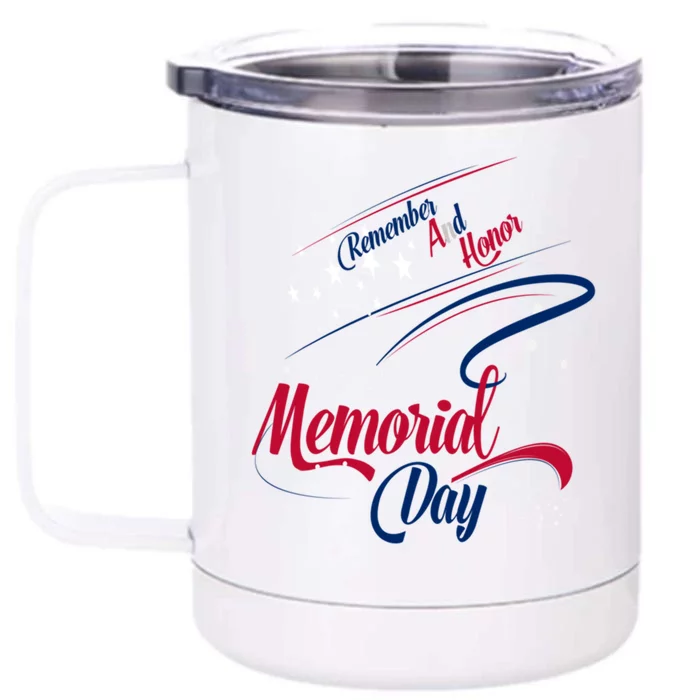 Happy Memorial Day Remember And Honor Soldiers Cute Gift Front & Back 12oz Stainless Steel Tumbler Cup