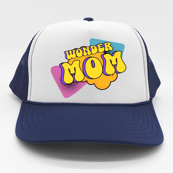 Happy MotherS Day Best Mom Supermom Superhero Wonder Mom Gift Trucker Hat