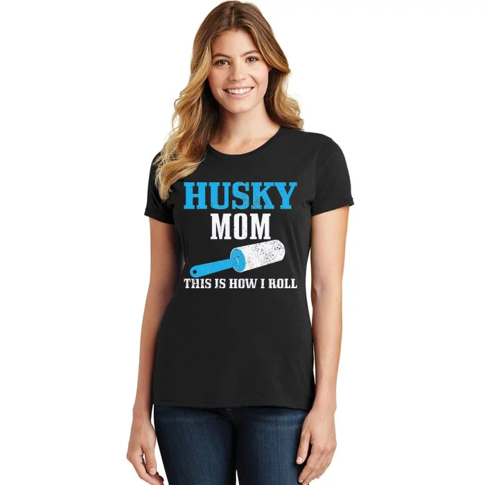 Husky Mom Dog Hair Funny Siberian Husky Mama Women's T-Shirt