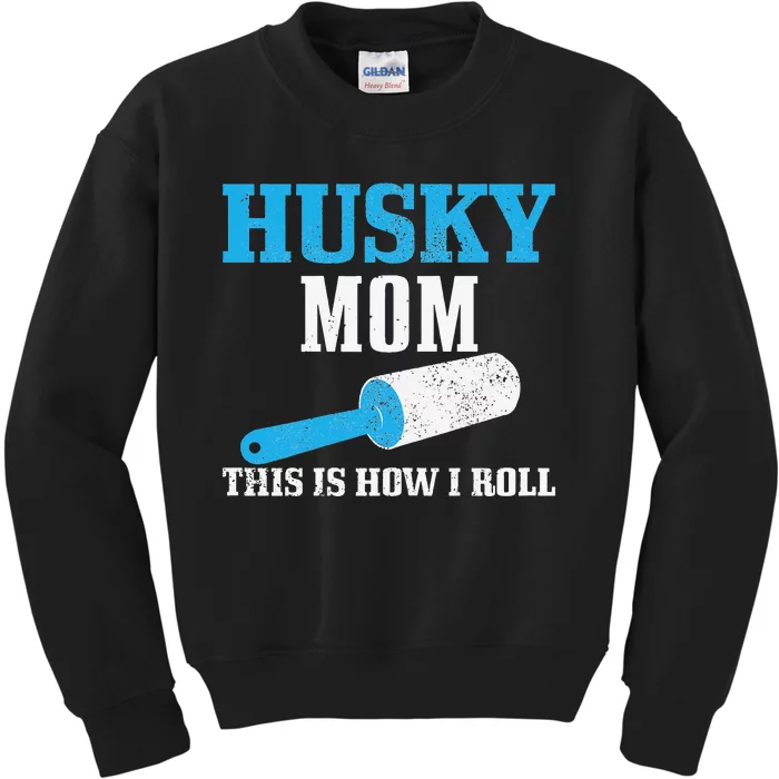 Husky Mom Dog Hair Funny Siberian Husky Mama Kids Sweatshirt