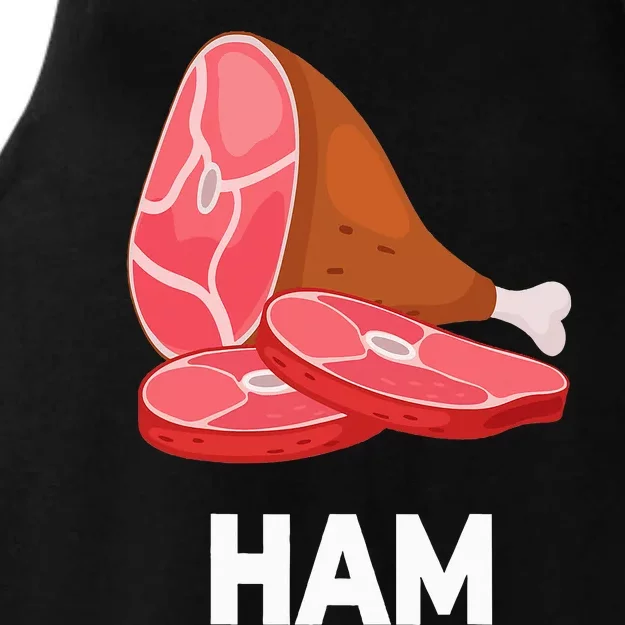 Ham Matching dishes food costumes Christmas thanksgiving Ladies Tri-Blend Wicking Tank