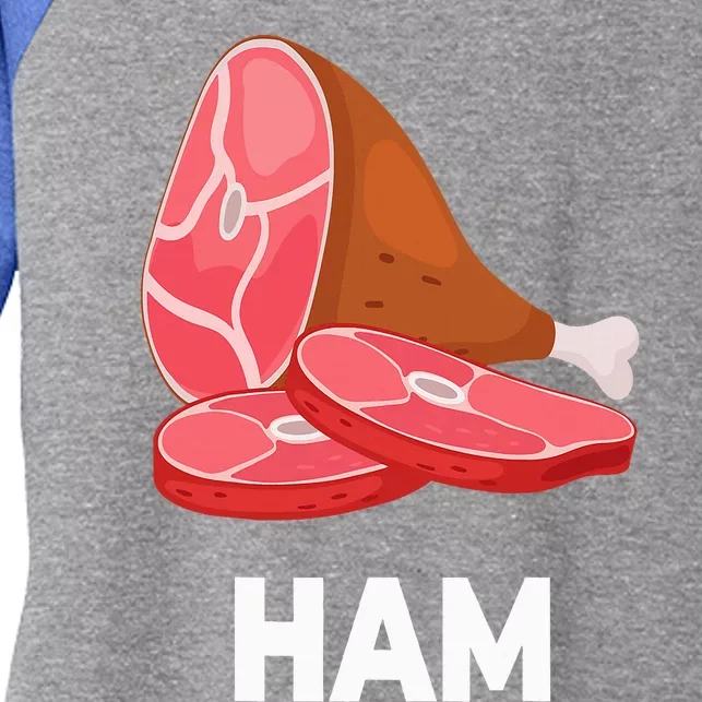 Ham Matching dishes food costumes Christmas thanksgiving Women's Tri-Blend 3/4-Sleeve Raglan Shirt