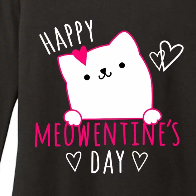 Happy Meowentine's Day Cat Lover Happy Valentines Day Cat Premium Womens CVC Long Sleeve Shirt