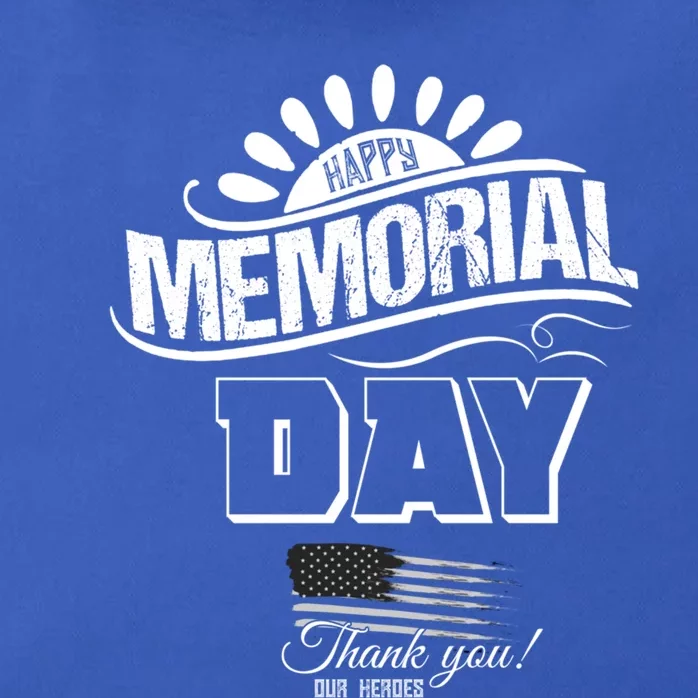 Happy Memorial Day Thank You Gift Zip Tote Bag