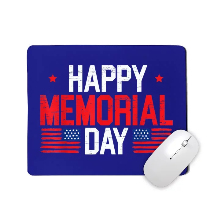 Happy Memorial Day Usa Flag American Patriotic Armed Forces Cool Gift Mousepad