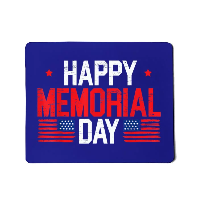 Happy Memorial Day Usa Flag American Patriotic Armed Forces Cool Gift Mousepad