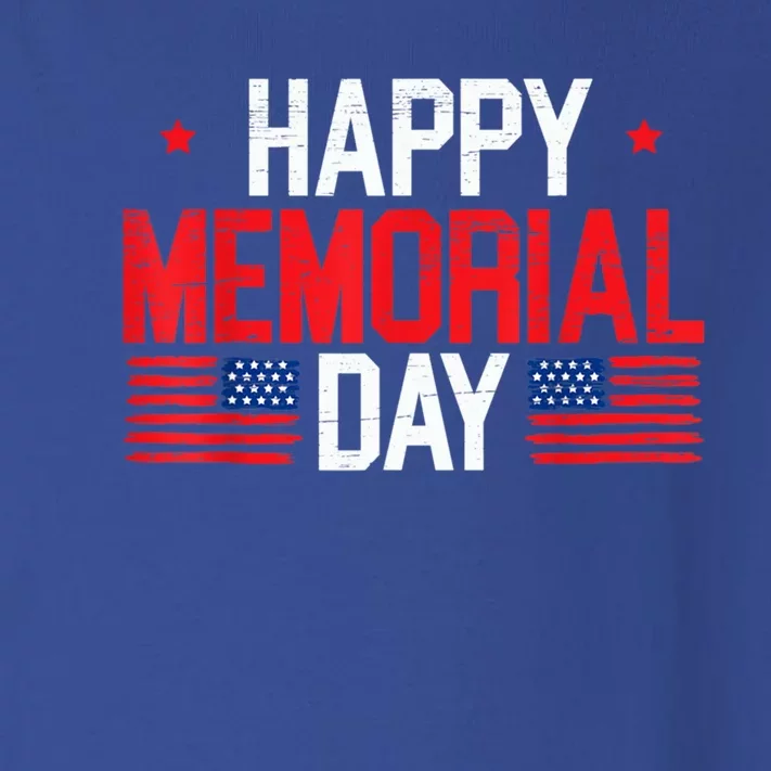 Happy Memorial Day Usa Flag American Patriotic Armed Forces Cool Gift Toddler Long Sleeve Shirt