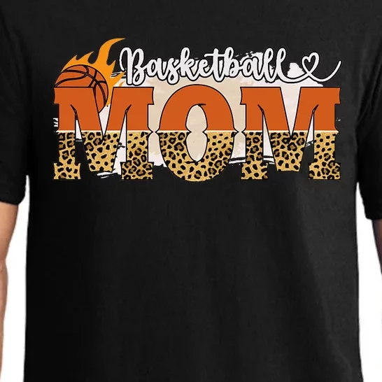 Happy Mothers Day Cute Basketball Sport Mom Leopard Pajama Set