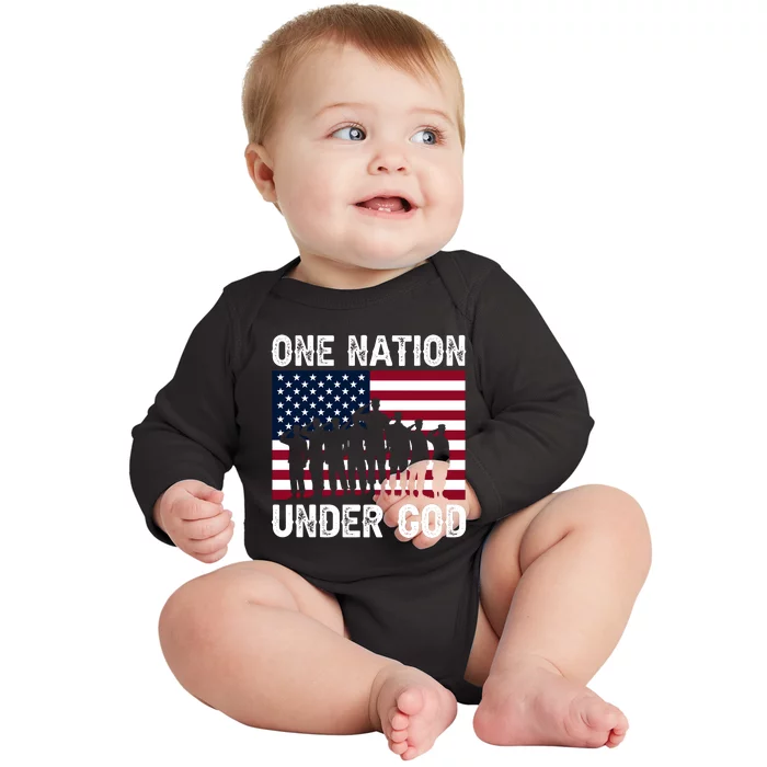 Happy Memorial Day Patriotic Graphic Baby Long Sleeve Bodysuit