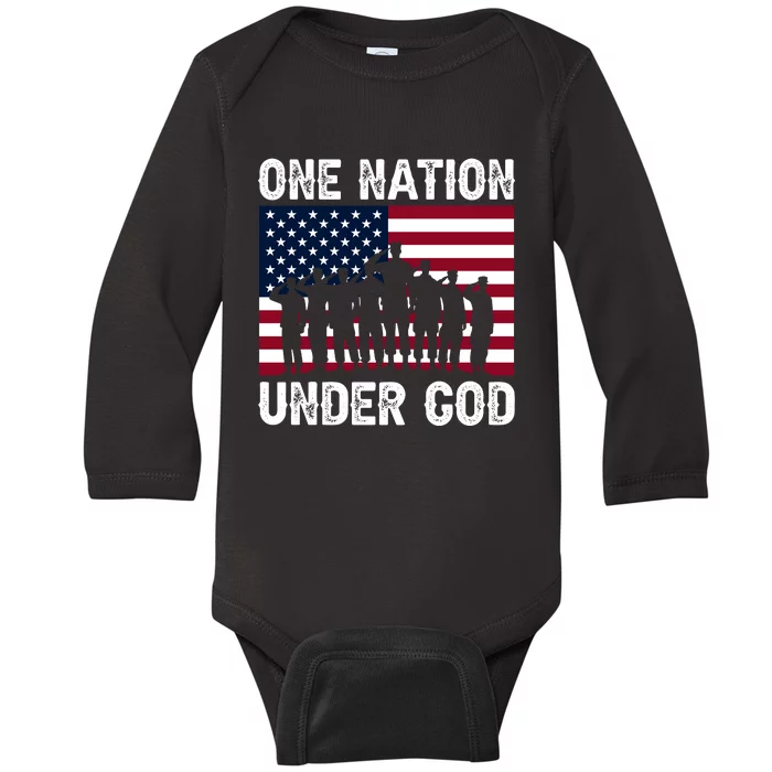 Happy Memorial Day Patriotic Graphic Baby Long Sleeve Bodysuit