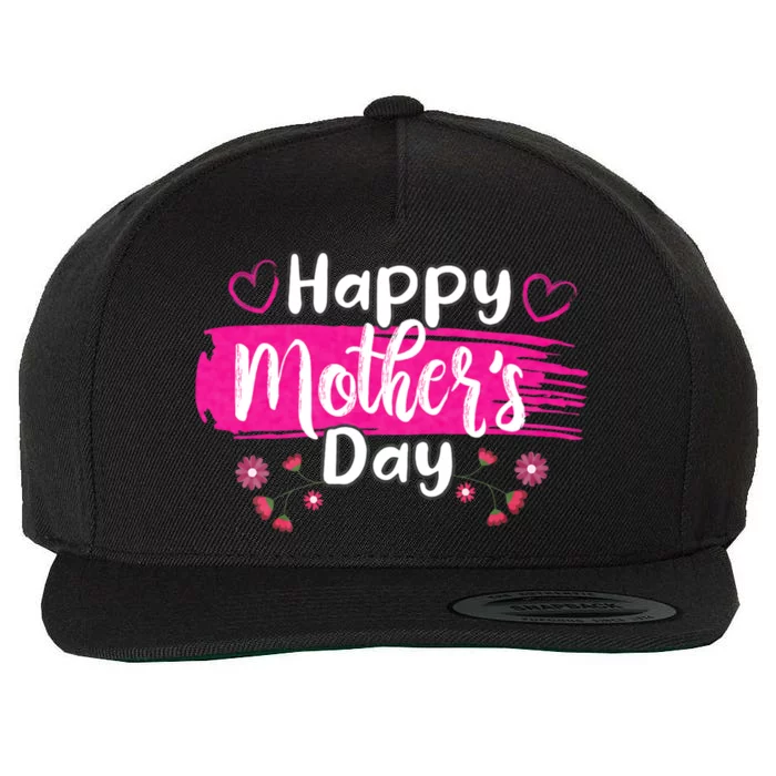 Happy MotherS Day For Women Mom Grandma Love Wool Snapback Cap