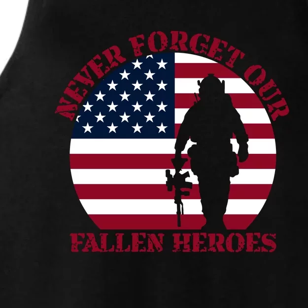 Happy Memorial Day Remembrance Ladies Tri-Blend Wicking Tank