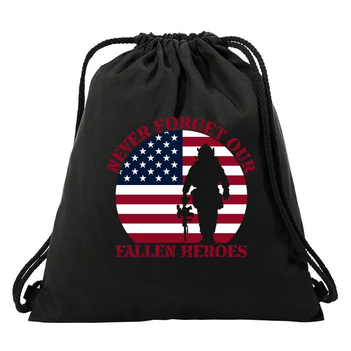 Happy Memorial Day Remembrance Drawstring Bag