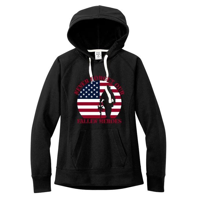 Happy Memorial Day Remembrance Women's Fleece Hoodie