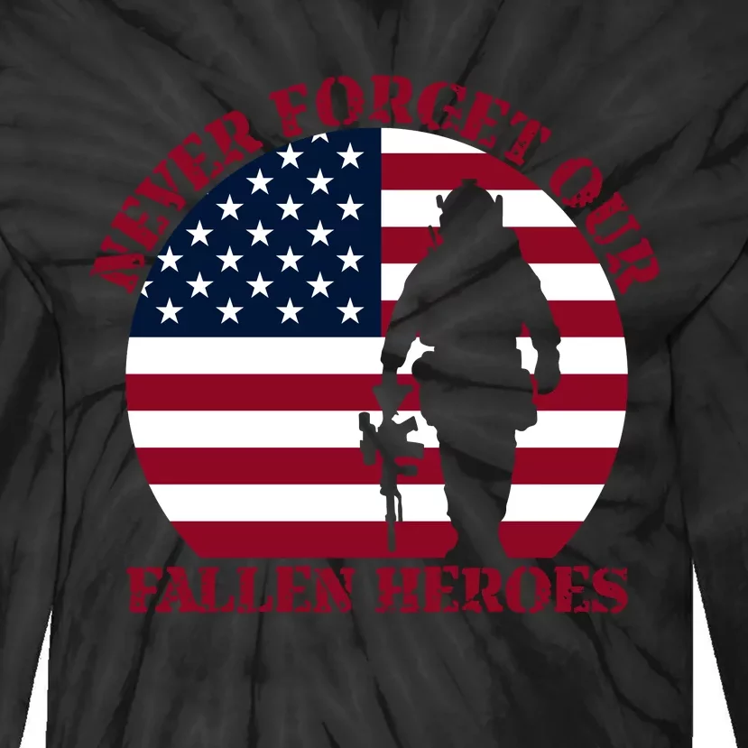 Happy Memorial Day Remembrance Tie-Dye Long Sleeve Shirt