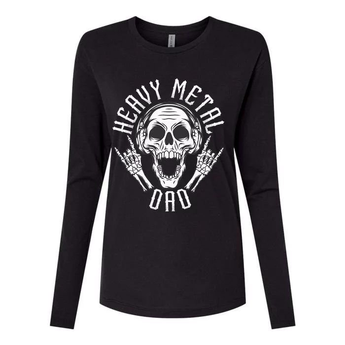 Heavy Metal Dad  Rock Metalhead Heavy Metal Dad Womens Cotton Relaxed Long Sleeve T-Shirt