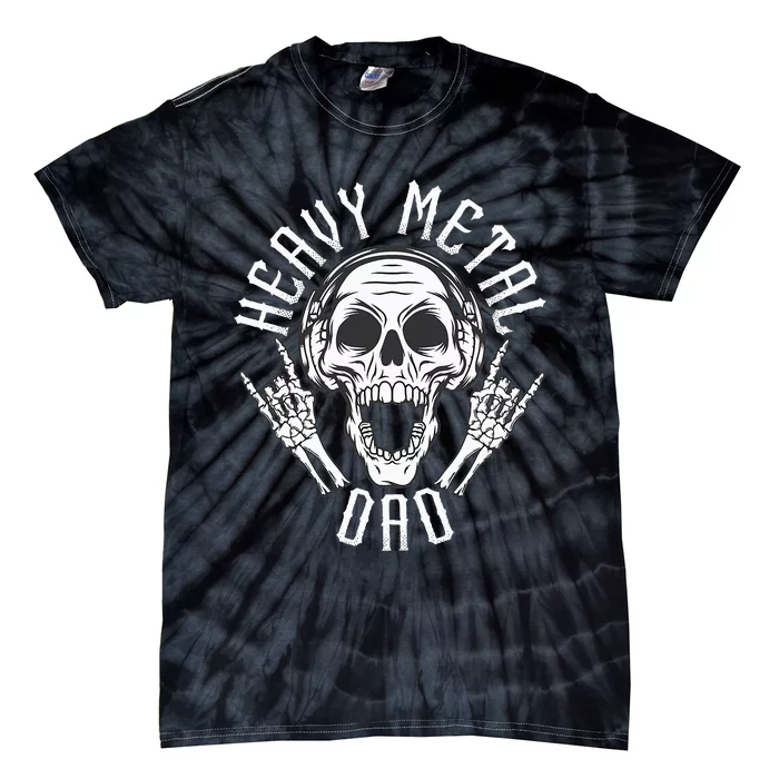 Heavy Metal Dad  Rock Metalhead Heavy Metal Dad Tie-Dye T-Shirt