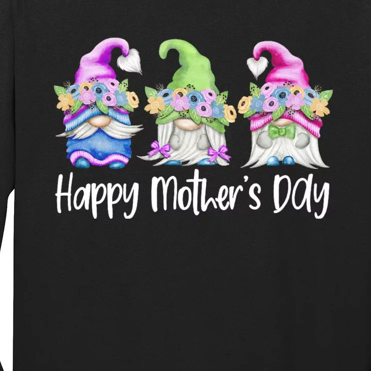 Happy Mothers Day Cute Gnomes Floral For Mom Daughter Long Sleeve Shirt