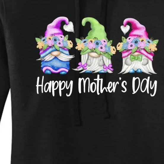 Happy Mothers Day Cute Gnomes Floral For Mom Daughter Women's Pullover Hoodie