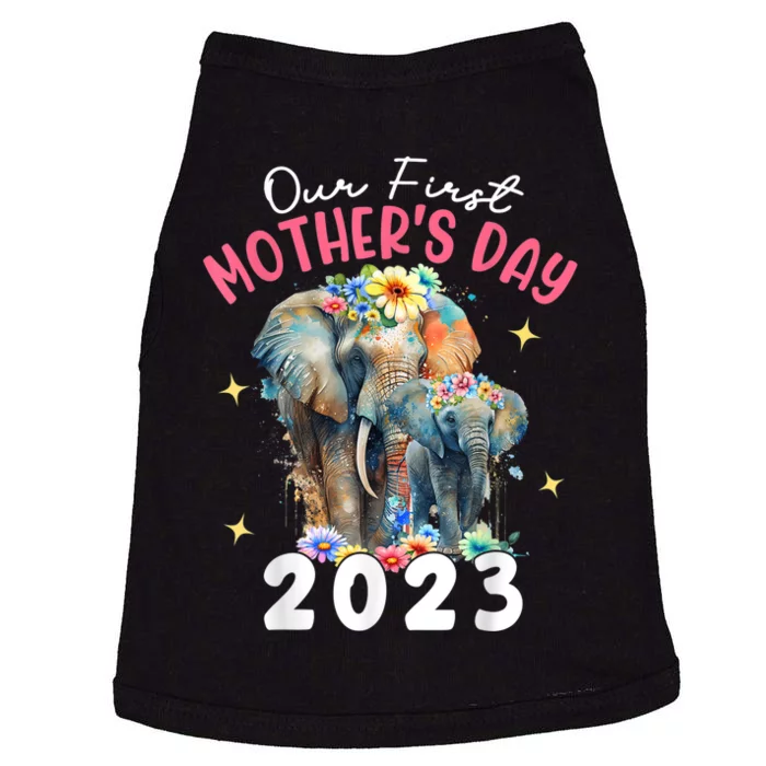 Happy Mothers Day Our First Mothers Day Cute Elephant Family Doggie Tank