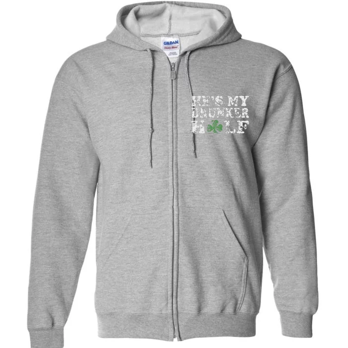 He's My Drunker Half Couples Irish St Patricks Day Women Full Zip Hoodie