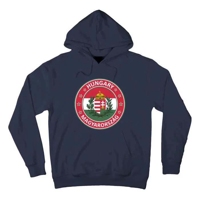 Hungary Magyarorszag Design With Flag Of Hungary And Coat Of Arms Tall Hoodie