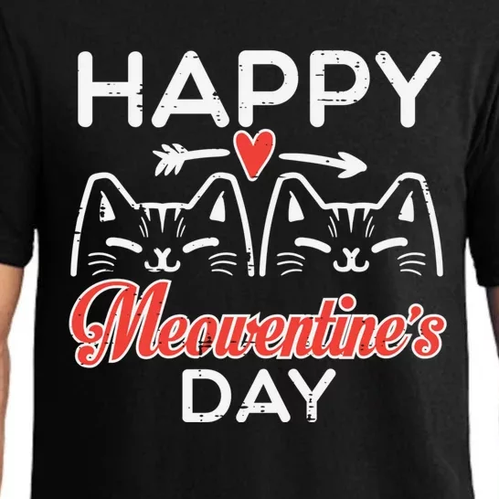 Happy Meowenstime Day Valentines Cat Cute Gift Pajama Set