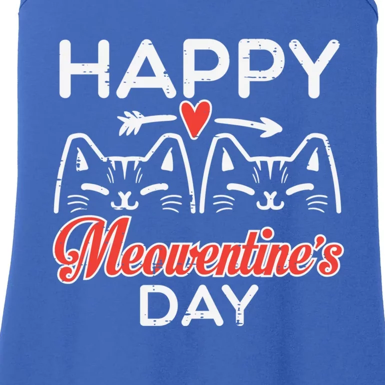 Happy Meowenstime Day Valentines Cat Cute Gift Ladies Essential Tank