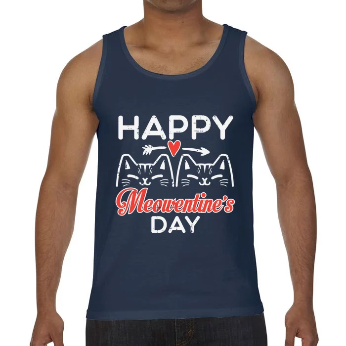 Happy Meowenstime Day Valentines Cat Cute Gift Comfort Colors® Tank Top