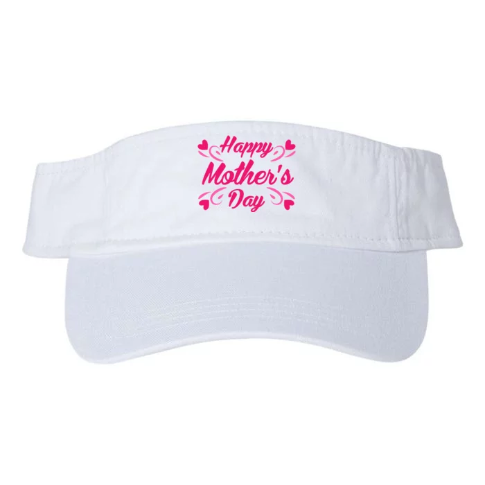 Happy Mothers Day Hearts Gift Valucap Bio-Washed Visor